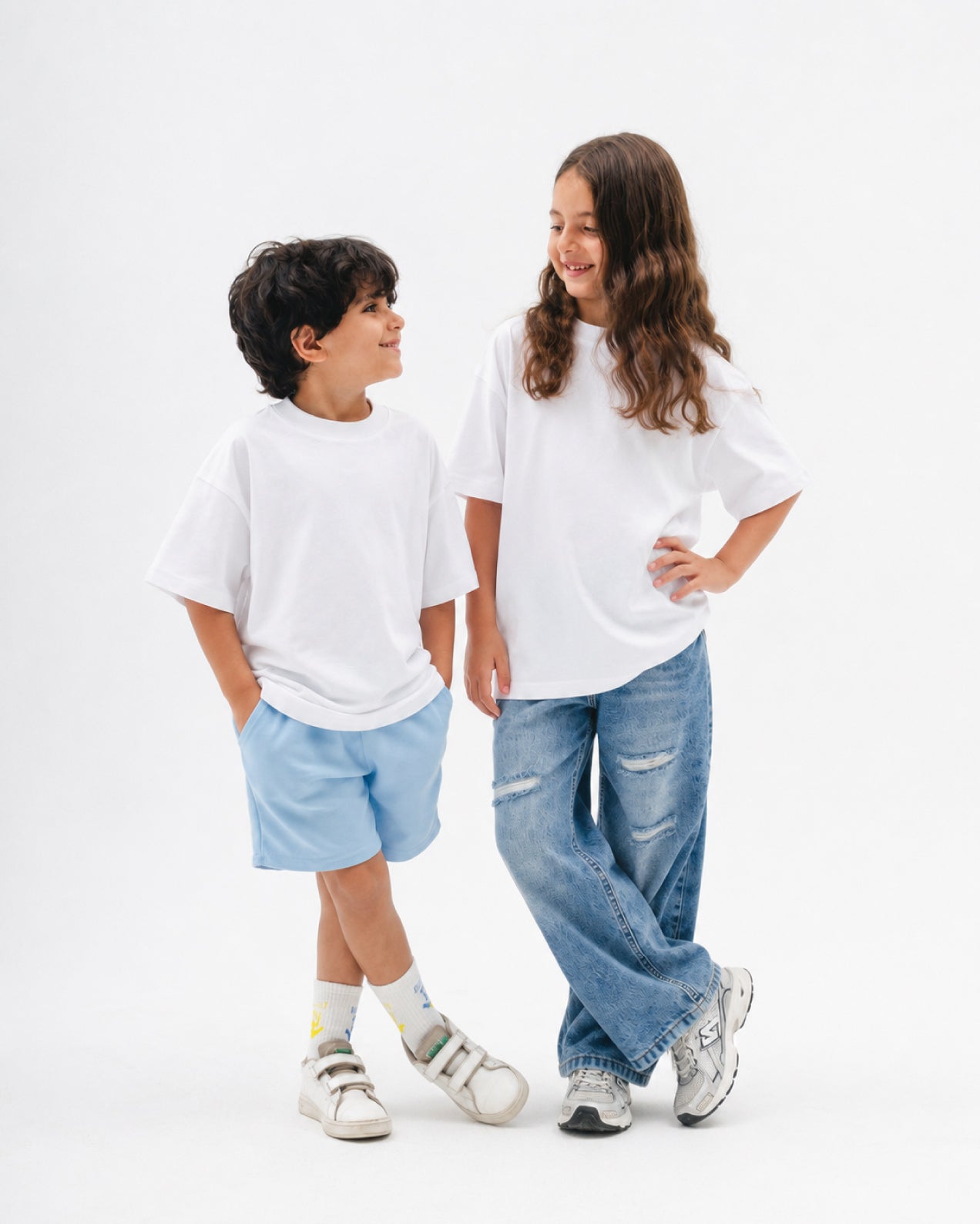 DNA Oversized Kids Unisex Tee (White)